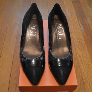 AGL Snakeskin Cassie Pumps